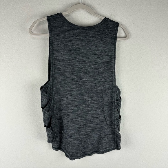 Lululemon Heathered Black Var-City Muscle Athletic Athleisure Tank Top Size 0 - Picture 3 of 5